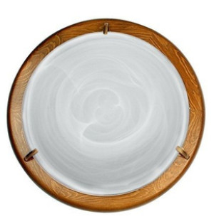 Brązowa lampa sufitowa plafon do salonu DUNA szkło alabaster