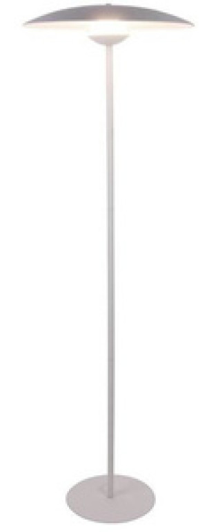 Biała lampa stojąca podłogowa LED do salonu LUND metalowa