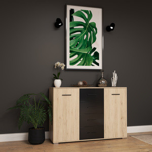 Dwudrzwiowa komoda z szufladami 135 cm san remo sand BELARO