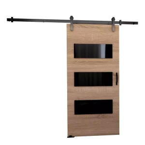 Nowoczesne naścienne drzwi przesuwne 90 cm VITRE dąb sonoma