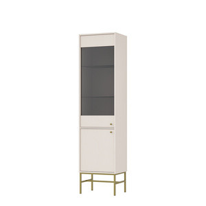 Witryna do nowoczesnego salonu 52 cm TOKEN beż piaskowy