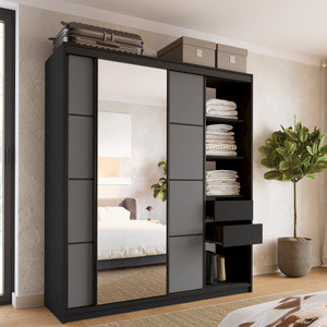 WYPRZEDAŻ Trzydrzwiowa szafa przesuwna z lustrem do sypialni 180 cm LOFT