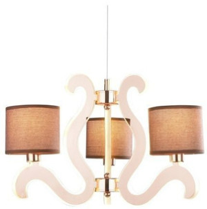 Miedziany żyrandol lampa wisząca do salonu 3-płomienna AMBROSIA