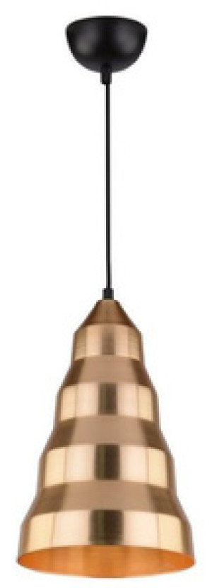Złota lampa wisząca sufitowa pojedyncza do salonu VESUVIO metal
