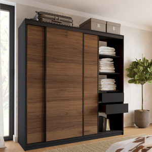 WYPRZEDAŻ Szafa przesuwna 200 cm do sypialni LOFT orzech