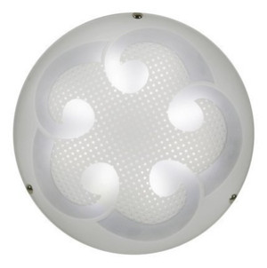 Biały plafon sufitowy LED do salonu Monti szklany IP20