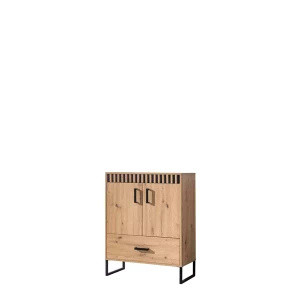 Komoda z drzwiami i szufladą 80 cm LIVORNO dąb artisan