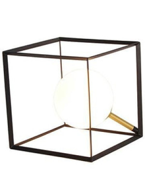 Złota lampa stołowa glamour do salonu WEERT metal szkło