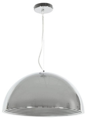 Srebrna lampa wisząca sufitowa do salonu DORADA metal 30 cm