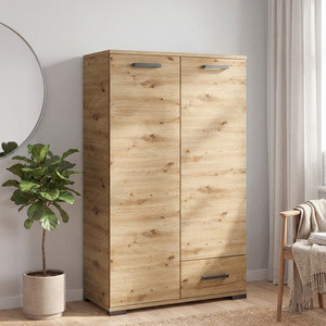 Komoda wysoka 80 cm do salonu dwudrzwiowa FIORA dąb artisan