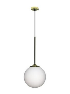 Złota lampa wisząca do salonu kula 20 cm GLASGOW metal szkło