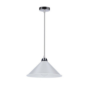Biała lampa wisząca do salonu AVOLA metalowa E27