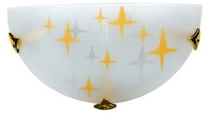 Biała plafoniera sufitowa do salonu Stars 30 cm metal szkło