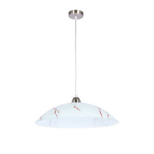Biała lampa wisząca sufitowa z regulacją wysokości do salonu BRAGA metal