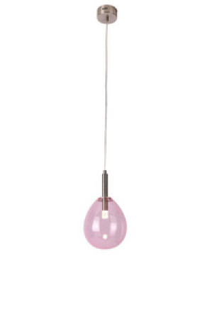 Różowa lampa wisząca szklana LED nad stół do salonu LUKKA