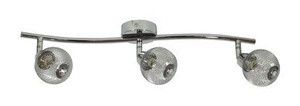 Chromowa lampa sufitowa listwa 3-punktowa do salonu NOVEL metal