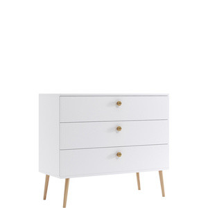 Biała komoda 100 cm do sypialni z szufladami BONE