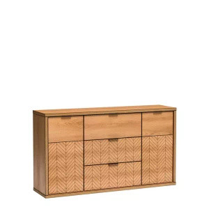 Komoda do salonu duża FONETTI dąb karmel