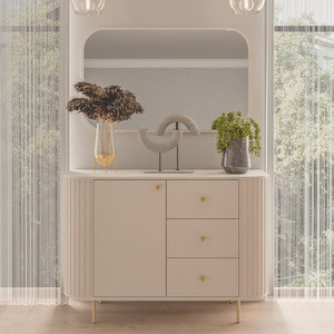 Komoda z szufladami 123 cm do salonu OVENTO beż piaskowy