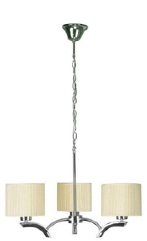 Kremowy żyrandol lampa wisząca do salonu DRAGA 3xE27 metal