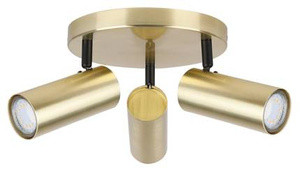 Złota lampa sufitowa talerz 3xGU10 do salonu COLLY metal