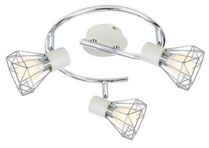Biała lampa sufitowa spirala 3-punktowa do salonu VERVE metal