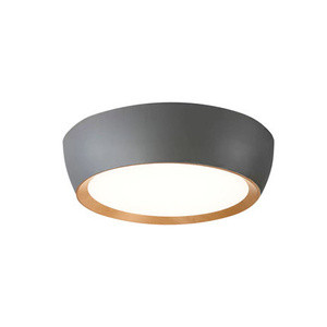 Szaro brązowa lampa sufitowa plafon z białym kloszem ABRUZZO metal