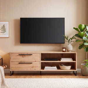 Szafka RTV 150 cm z szufladami na nóżkach do salonu ALESSA dąb artisan