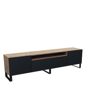 Nowoczesna szafka RTV 200 cm do salonu LANTOS dąb artisan