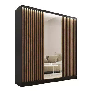 WYPRZEDAŻ Szafa przesuwna do sypialni z lustrem LOFT 180 cm lefkas