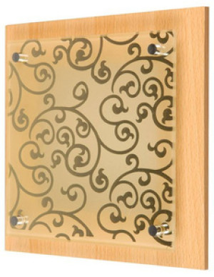 Brązowy plafon ścienny kwadratowy do salonu CHOCOLATE 24x24 cm