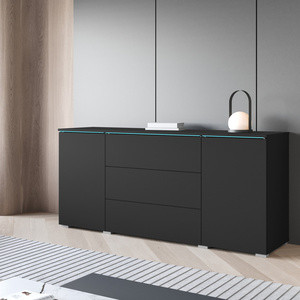 Komoda z szufladami 150 cm VELLORE czarny grafit