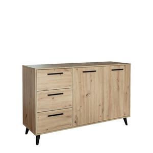 Komoda dwudrzwiowa z szufladami 140 cm KODA dąb artisan