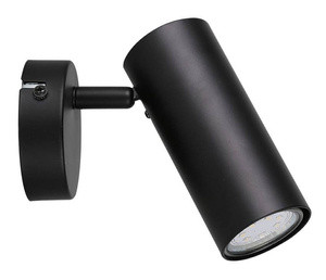 Czarny kinkiet ruchomy spot 1xGU10 do salonu COLLY metal