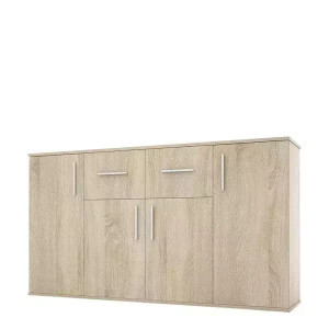 WYPRZEDAŻ Komoda do salonu 150 cm dąb sonoma SIMPLE III