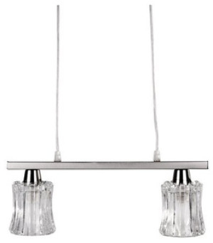 Lampa wisząca z regulacją wysokości do salonu Ibiza 2-punktowa satyna