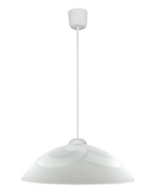 Biała lampa wisząca szklana 30 cm do salonu Monti