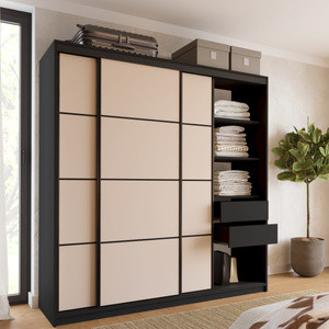 WYPRZEDAŻ Duża szafa przesuwna do przedpokoju 200 cm LOFT beż piaskowy