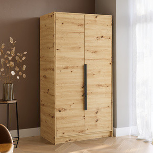 Szafa do przedpokoju 100 cm dwudrzwiowa z półkami LESTO dąb artisan