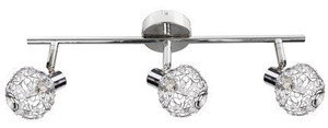 Chromowa lampa ścienna listwa 3-punktowa do łazienki COLLAR metal
