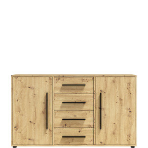 Komoda do sypialni 150 cm z szufladami dąb artisan MAXIDO