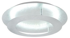 Srebrny plafon sufitowy LED 40 cm do salonu MERLE IP20