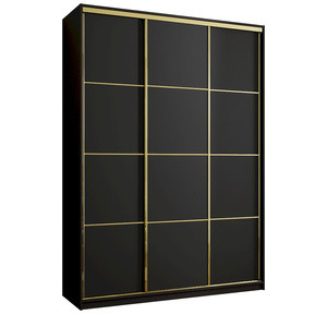 WYPRZEDAŻ Czarna szafa do przedpokoju 180 cm GOLD NEW MAX