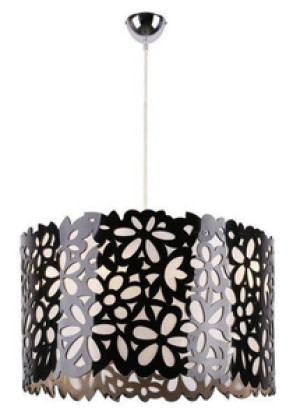 Czarna lampa sufitowa wisząca 3-punktowa do salonu SIMONA metal