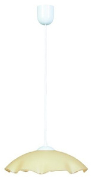 Beżowa lampa wisząca sufitowa z regulacją wysokości do salonu DAMA metal szkło