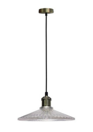 Biało-brązowa lampa wisząca szklana do salonu CHESTER 21 cm
