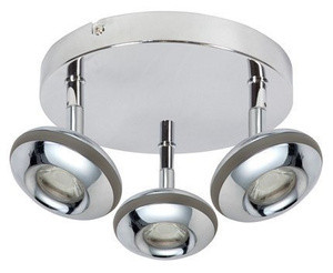 Chromowa lampa sufitowa LED 3x6W do salonu SKIPPER metal