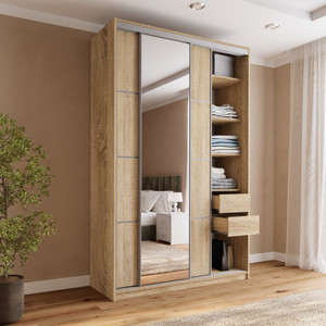 Szafa przesuwna z lustrem 150 cm TOP MAX dąb sonoma