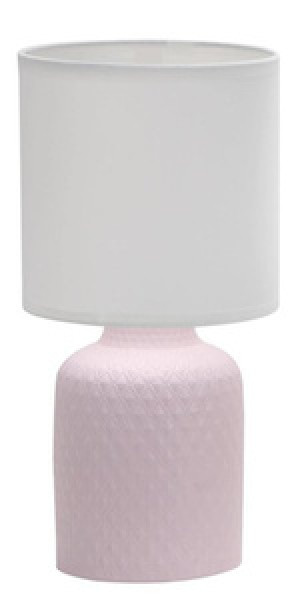 Różowa lampa stołowa nocna do sypialni INER skandynawska