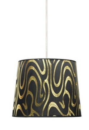 Złota lampa wisząca z regulacją wysokości do salonu TIGER 1xE27